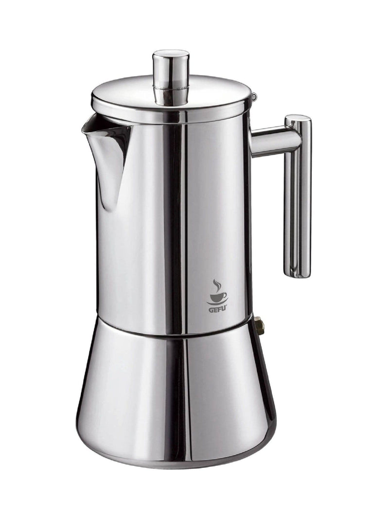 GEFU Silver Nando espresso maker 6 cup - British product