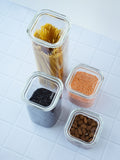 Pebbly clear glass storage container 2.2L (British brand)