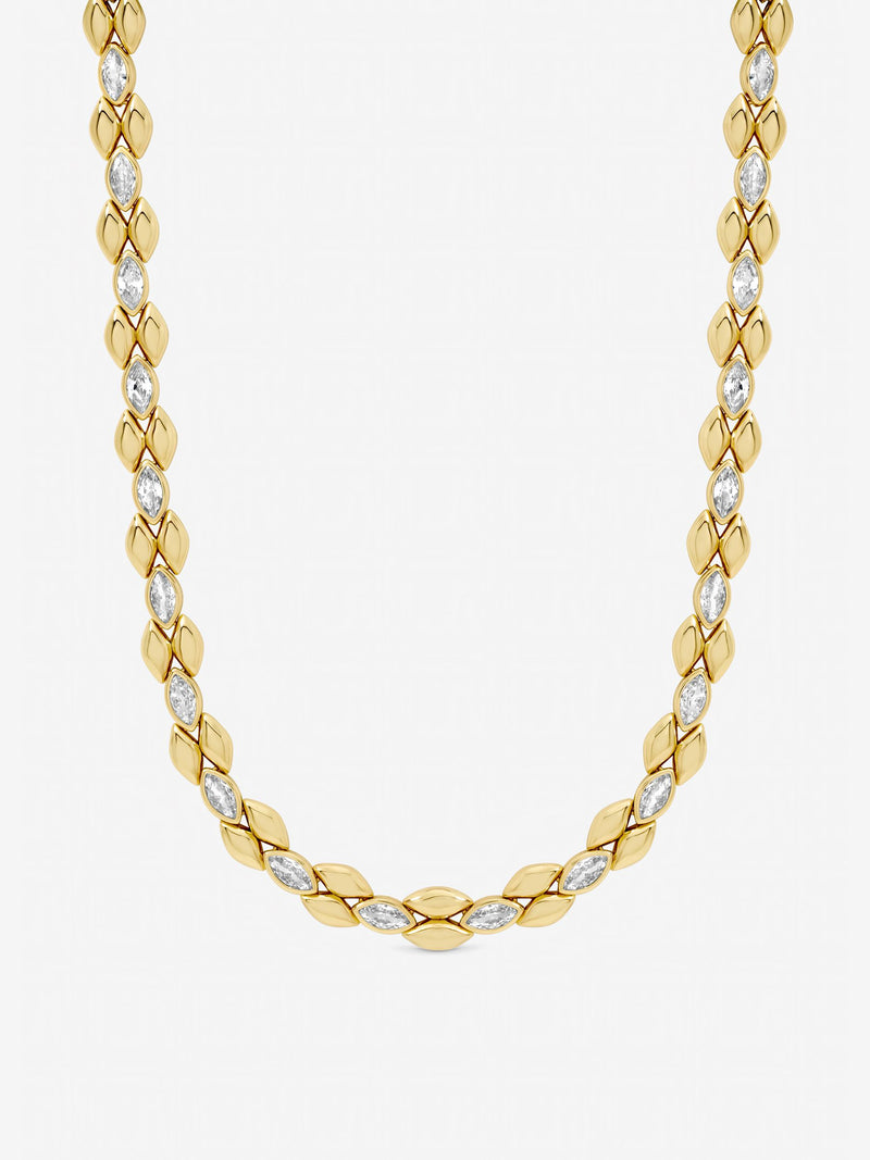 Jon Richard gold tone crystal necklace, imported from the UK