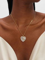 Next Jon Richard Gold Plated Mother of Pearl Heart Pendant- Buy online at McGrocer