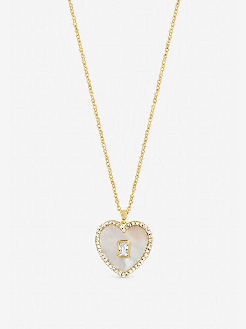 Jon Richard mother of pearl heart pendant 23mm, UK version