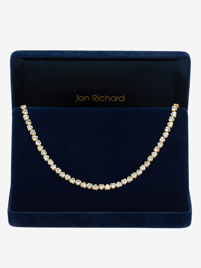 Next Jon Richard White Crystal Gold Tone Cubic Zirconia Heart Allway Necklace- Buy online at McGrocer