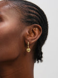 Jon Richard gold satin heart earrings, UK version