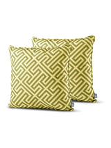 Next Extreme Lounging Olive Green Maze Outdoor B Cushions 2 Pack 50x50cm- Buy online at McGrocer