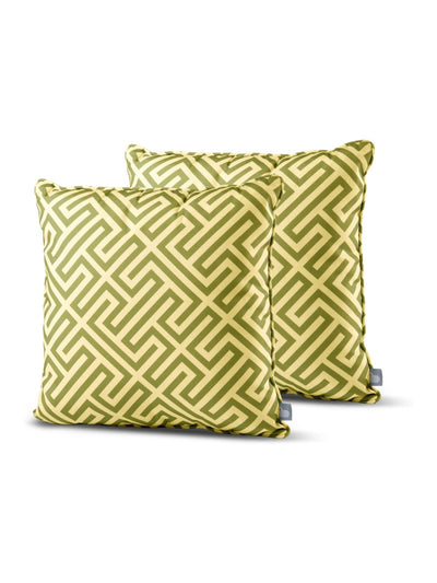 Next Extreme Lounging Olive Green Maze Outdoor B Cushions 2 Pack 50x50cm- Buy online at McGrocer