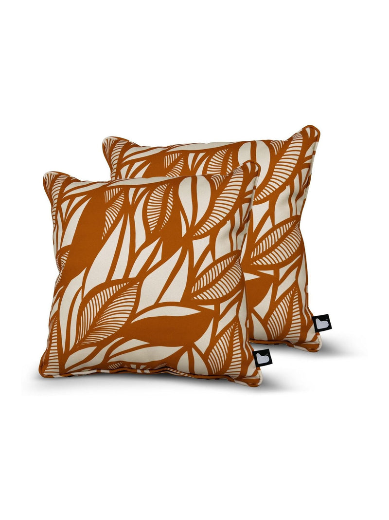 Extreme Lounging outdoor cushions rust orange Poplar Leaf 43cm, imported from the UK