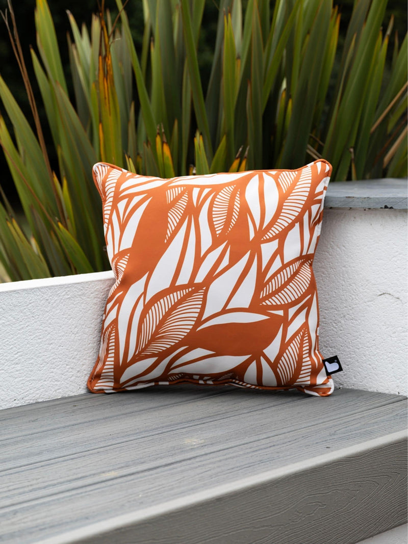 Extreme Lounging outdoor cushions rust orange Poplar Leaf 43cm, imported from the UK