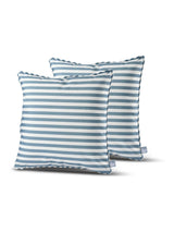 Next Extreme Lounging 2 Pack Sea Blue Outdoor Pencil Stripe B Cushion 50x50cm- Buy online at McGrocer