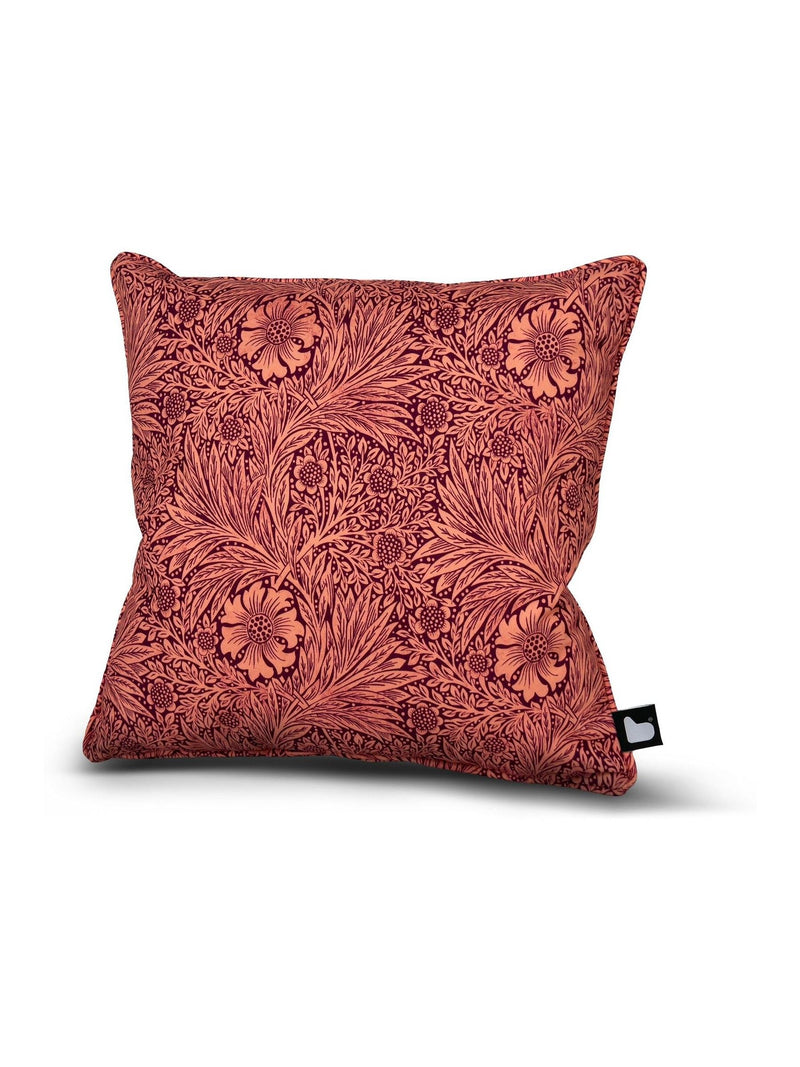 Extreme Lounging William Morris cushions coral orange 43cm, imported from the UK