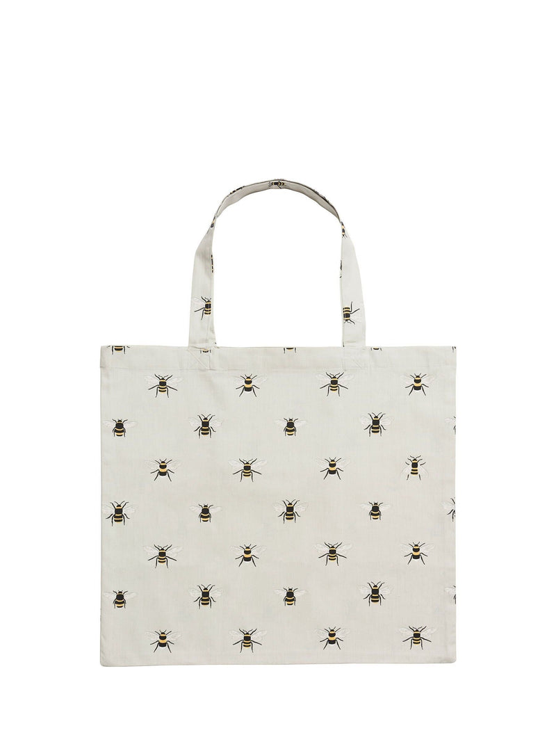 Sophie Allport bees folding shopping bag pale green, imported from the UK