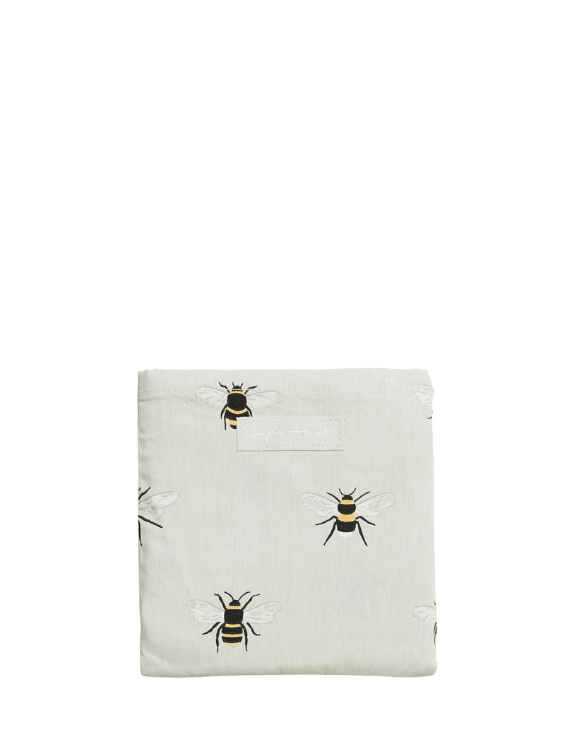 Sophie Allport bees folding shopping bag pale green, imported from the UK