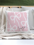 PMC personalised bow cushion 40x40cm polyester, UK version
