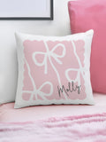 PMC personalised bow cushion 40x40cm polyester, UK version