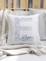 Next PMC Personalised Floral Initial Cushion 40x40cm- Buy online at McGrocer