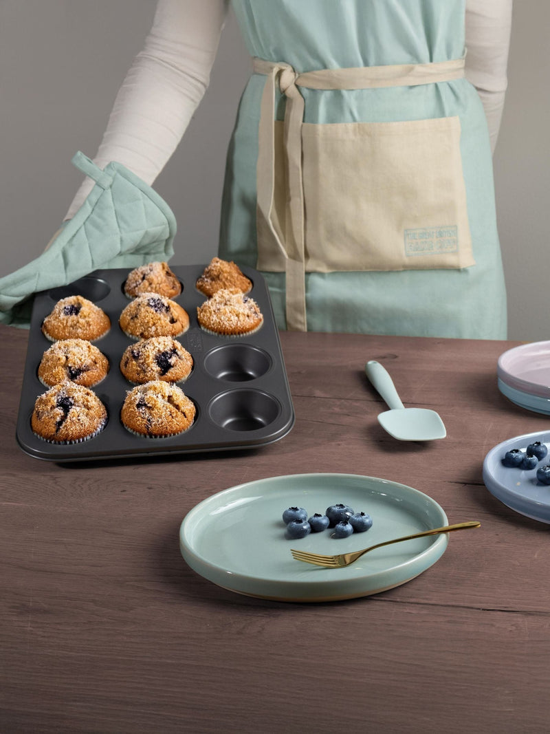 Great British Bake Off kitchen textiles set duck egg blue, UK version