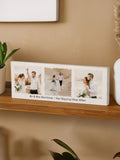 PMC wooden ornament personalised with photos, imported from the UK