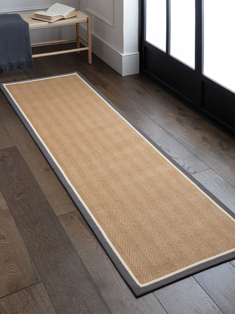 Asiatic Rugs herringbone runner Slate Cream Bordo - British product