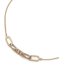 AllSaints gold tone bib necklace with pavé spikes (British brand)