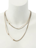 AllSaints April Wrap Strand necklace silver tone cubic zirconia, UK version