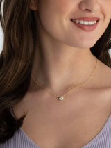 Next Beaverbrooks Yellow Gold Plated Cubic Zirconia April Birthstone Necklace, 45cm- Buy online at McGrocer
