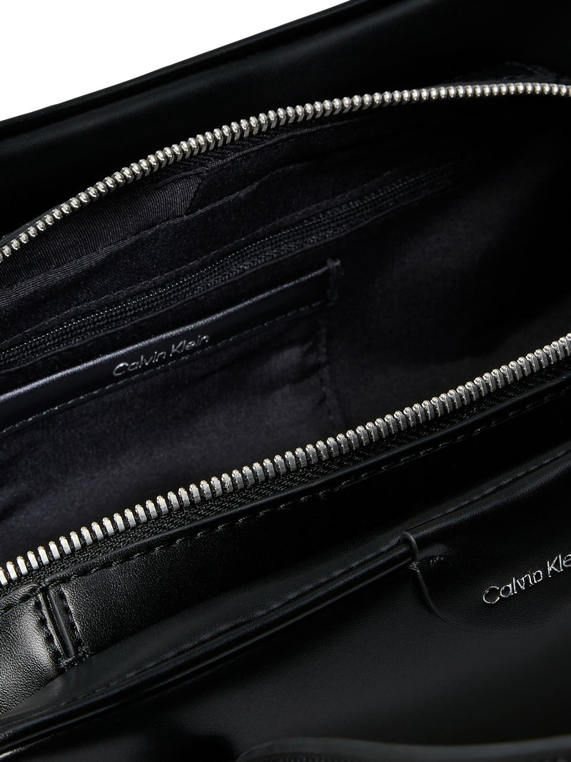 Calvin Klein black shoulder bag with coated fabric, UK version