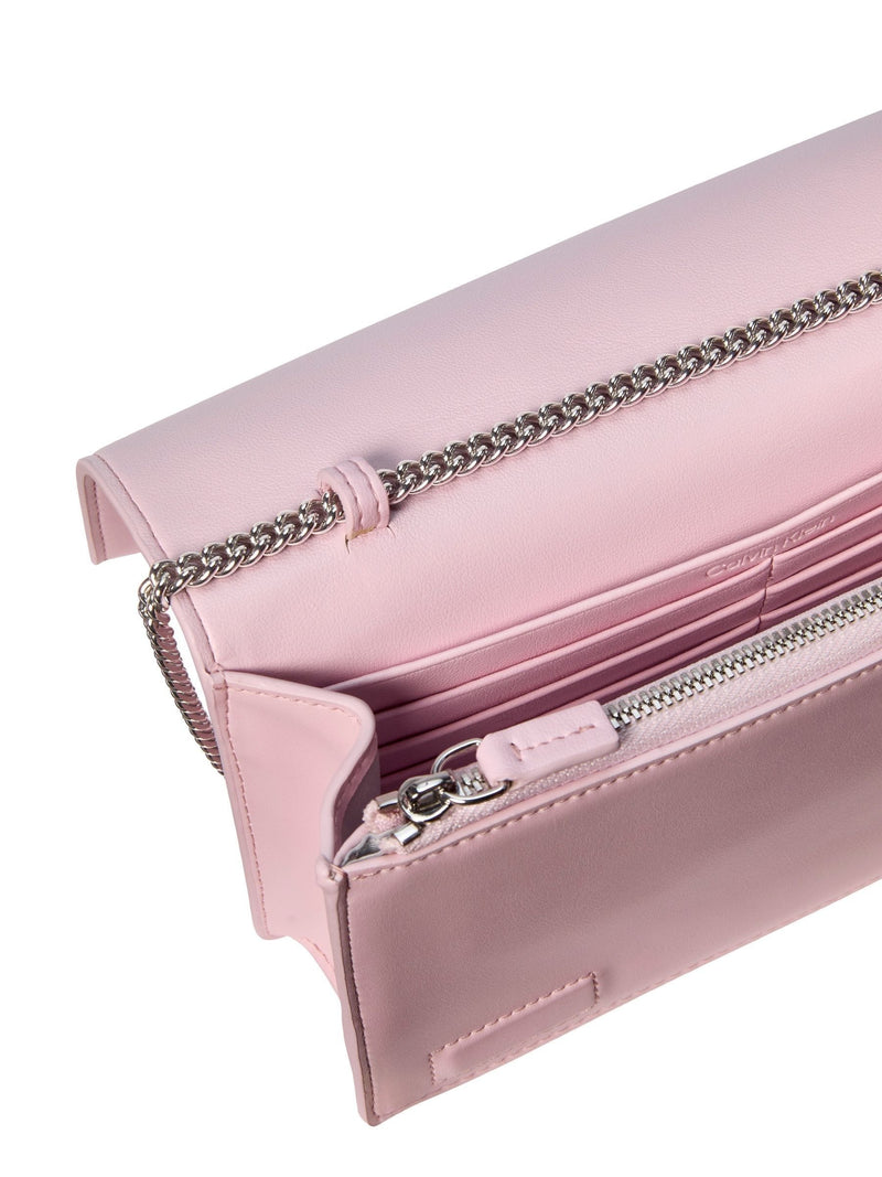 Calvin Klein pink monogram chain wallet, imported from the UK