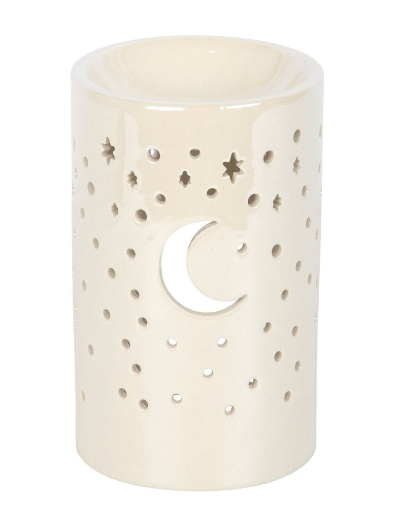 Something Different white iridescent moon pillar oil burner, UK version