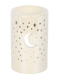 Something Different white iridescent moon pillar oil burner, UK version