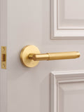 Pushka Home gold knurled lever door handles set, British product