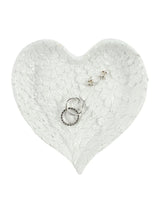 Next Something Different White Glitter Heart Shaped Angel Wing Trinket Dish- Buy online at McGrocer