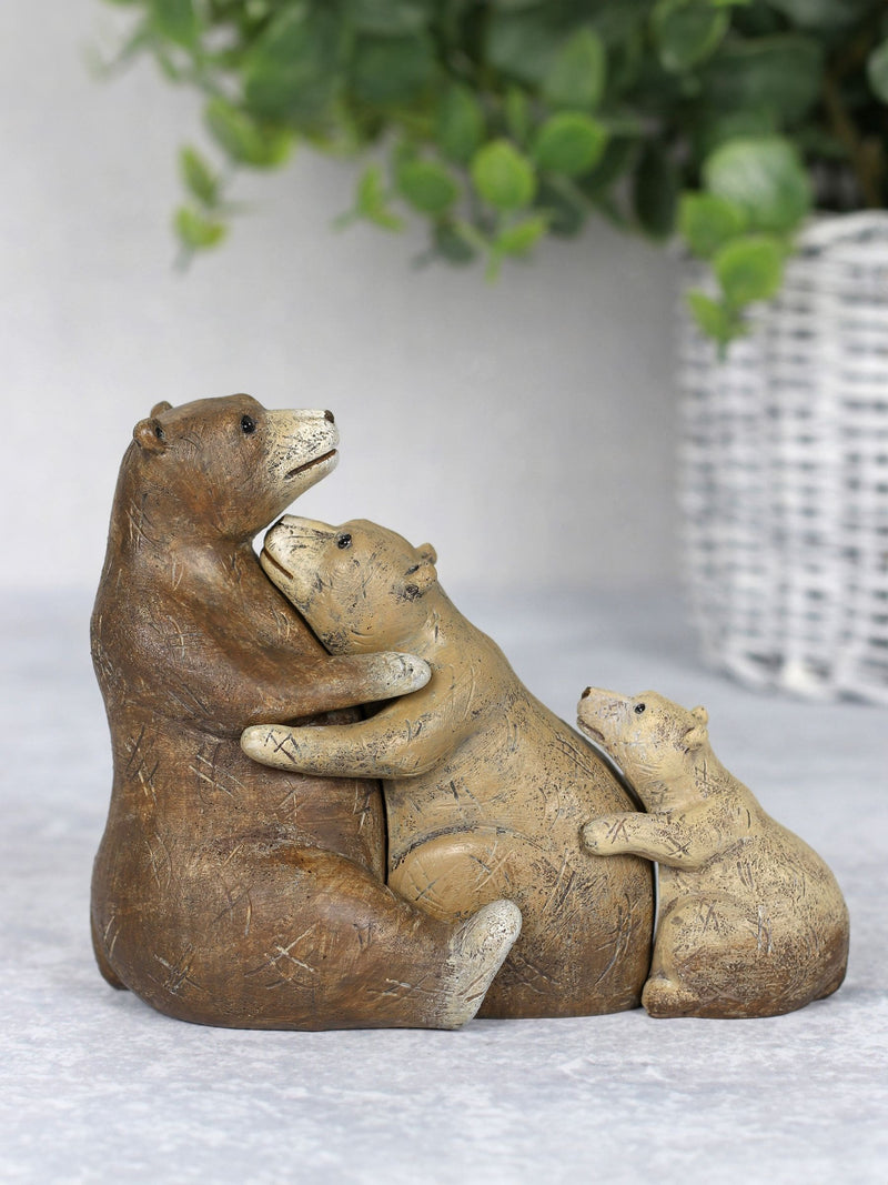 Something Different Brown Bear Family Ornament 10cm, imported from the UK
