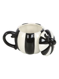 Something Different black striped pumpkin lidded mug, imported from the UK