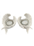 Something Different white winged candle holders set, UK version