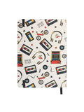 Something Different white retro 80s print A5 notebook, UK version