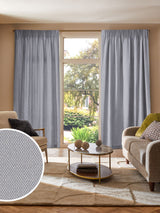 Next Indigo Pablo Made to Measure Curtain Purple Geometric Jacquard- Buy online at McGrocer