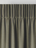 Pine Leuwin green stripe curtains, UK version