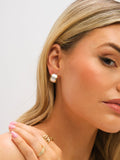 Jon Richard two-tone satin hoop earrings (British brand)