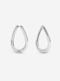 Jon Richard silver tone twist hoop earrings - British product