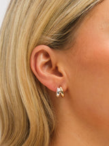 Next Jon Richard Metallic Tone Double Row Hoop Earrings- Buy online at McGrocer