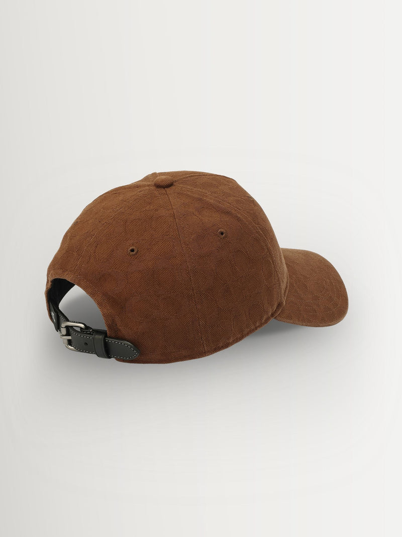 COACH Brown Tonal Signature baseball hat (British brand)