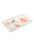 Something Different white shell coral trinket tray 25.5cm (British brand)