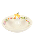 Something Different white daisy duck ceramic trinket dish (British brand)