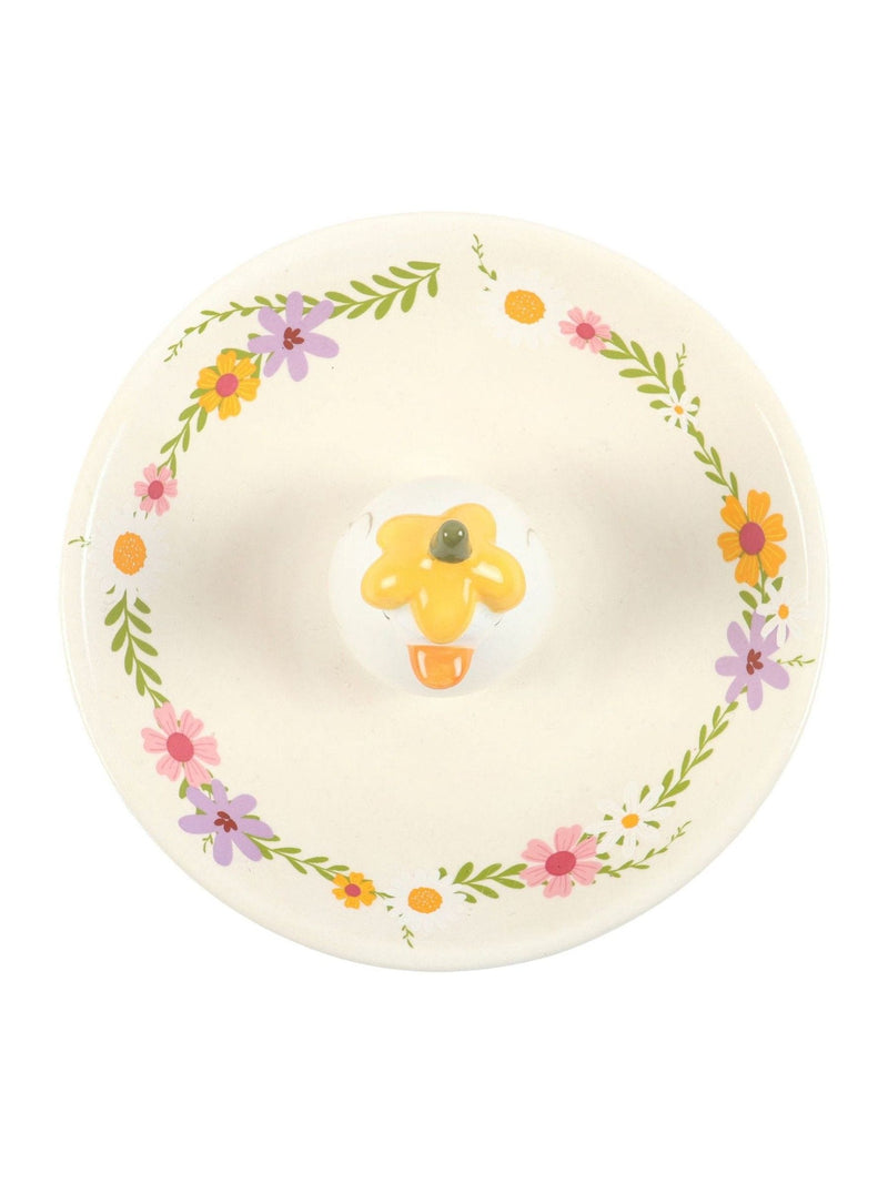Something Different white daisy duck ceramic trinket dish (British brand)