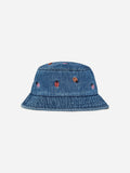 ARKET blue embroidered bucket hat - British product
