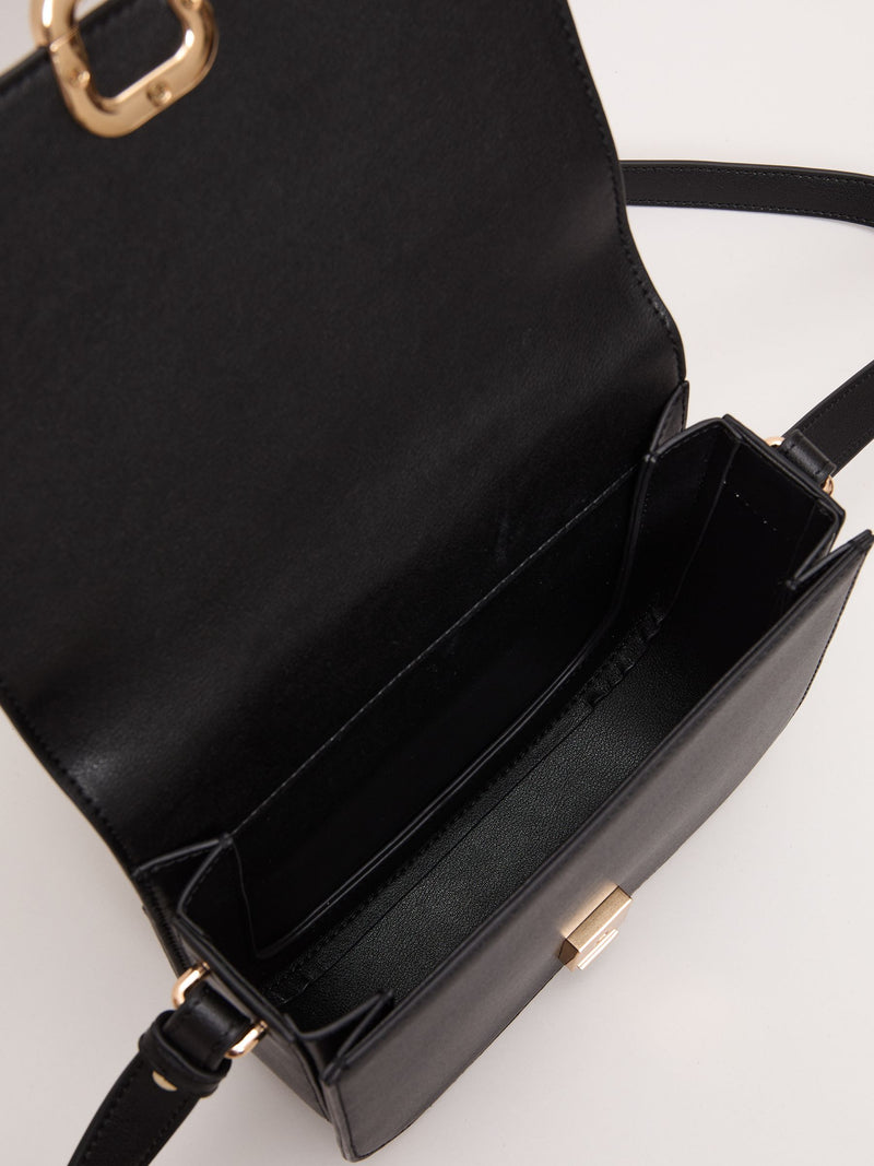 Phase Eight cross body bag black leather, imported from the UK