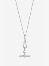 Next Jon Richard Silver Tone Pave T Bar Pendant Necklace- Buy online at McGrocer