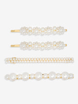 Next Jon Richard Gold Mixed Pearl Hair Slides- Buy online at McGrocer