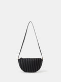 Accessorize black woven leather crossbody bag, imported from the UK