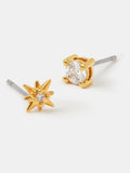 Accessorize gold tone star stud earrings 2-pack British product