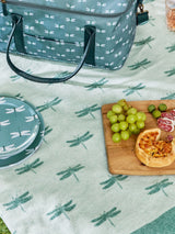 Next Sophie Allport Teal Dragonfly Woven Picnic Blanket 145 x 145cm- Buy online at McGrocer